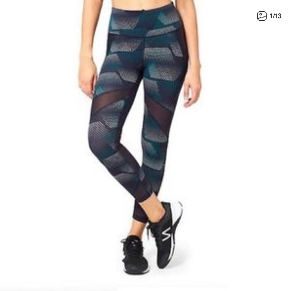 Athleta Dark Blue and Light Blue Leggings size XS